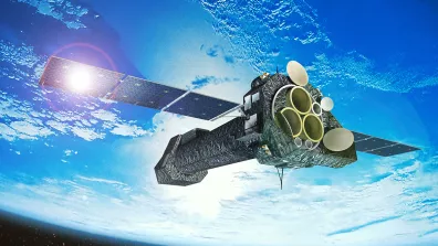 Vue d’artiste du télescope spatial XMM-Newton