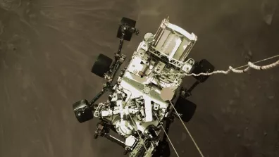 Descente du rover Perseverance sur Mars