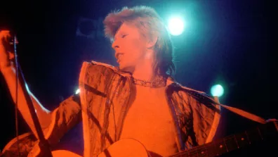 David Bowie en concert à Los Angeles, en 1973