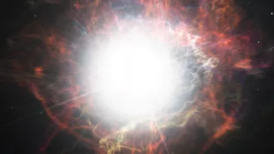 Illustration d’une étoile explosant en une supernova