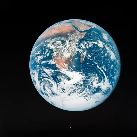 Photographie de la Terre vue depuis la navette Columbia