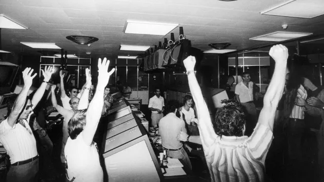 Joie dans le Centre de lancement d'Ariane 1 le 24 décembre 1979 