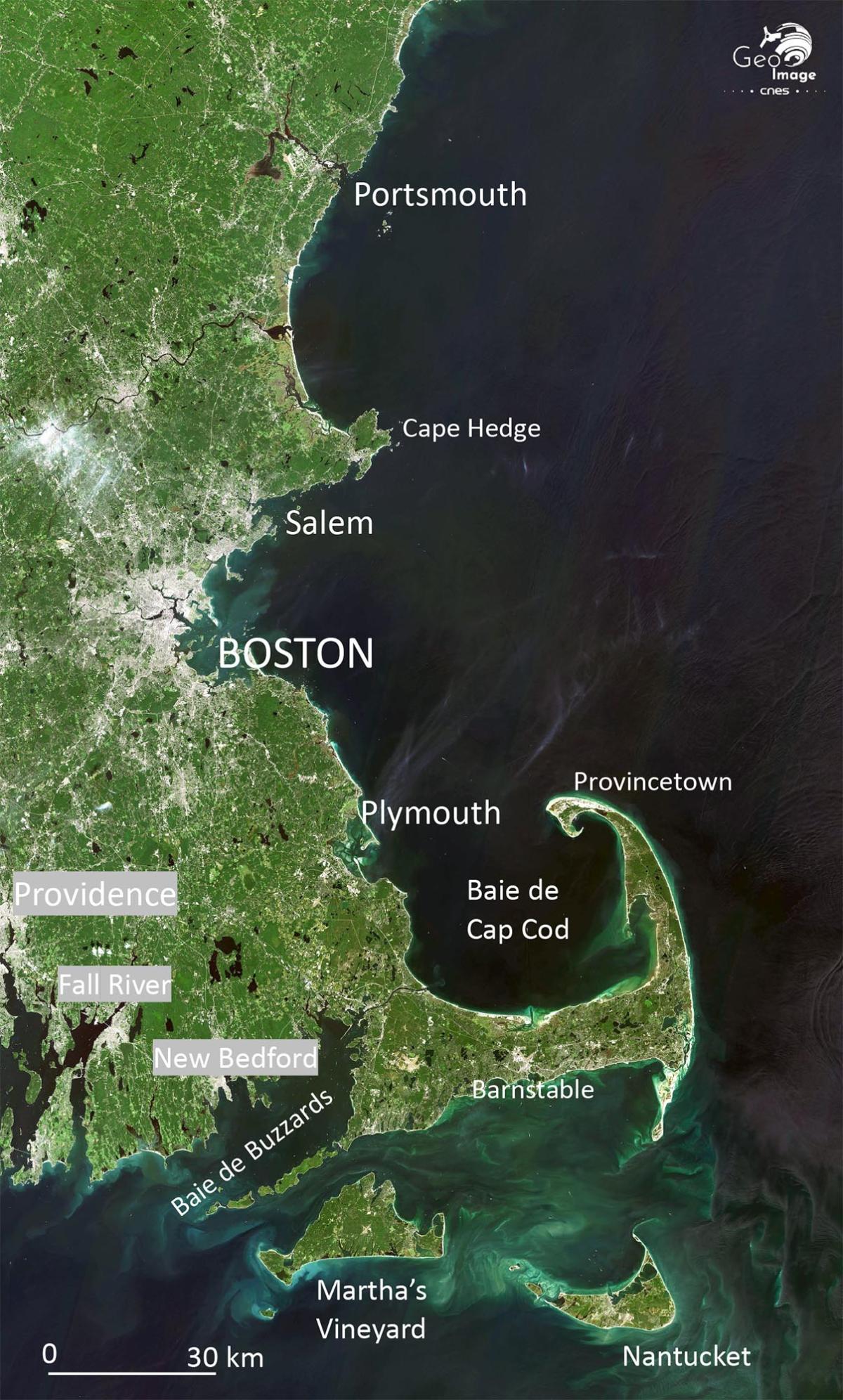 Image satellite de Boston