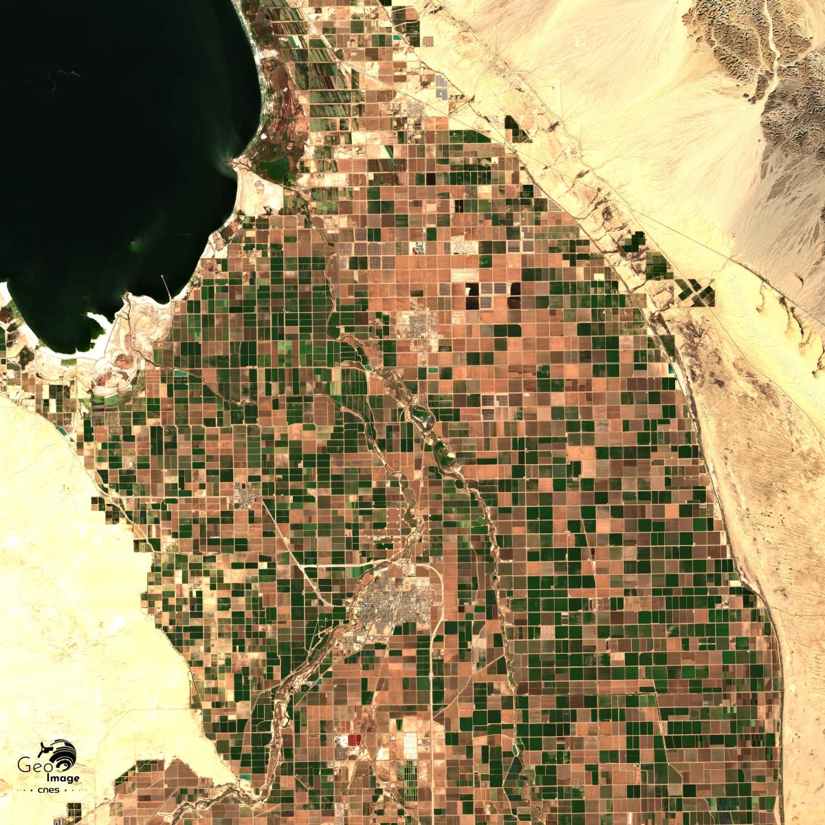 Image satellite de la frontière américano-mexicaine