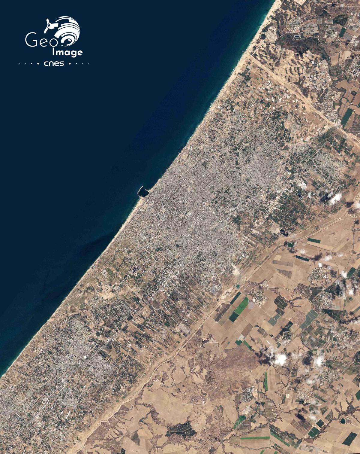 Image satellite de la bande de Gaza