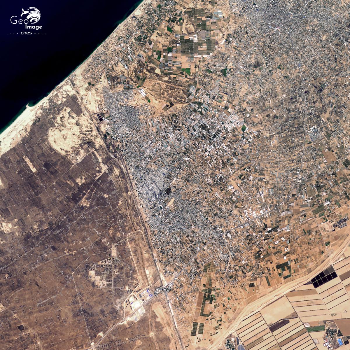 Image satellite de la bande de Gaza