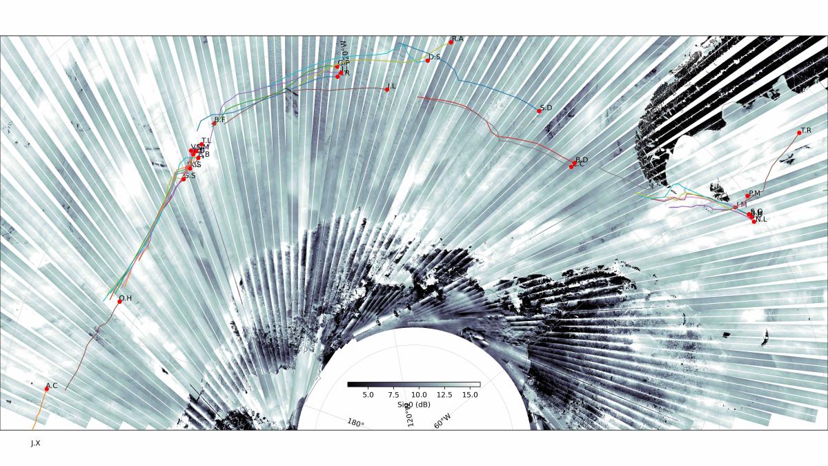 Cartographie du pôle Sud réalisée par le satellite SWOT